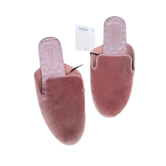 LC LAUREN CONRAD Adobe Rose Velvet Slide On Loafers, Size L 9 / 10 New with Tag - Picture 4 of 8